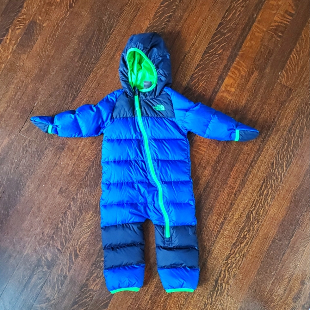 The North Face hooded snowsuit, size 12-18 mo